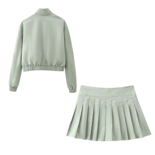 Ensemble veste zippée + jupe pantalon pour femme – Image 2