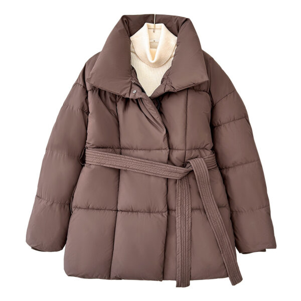 Parkas d'hiver à col montant épais pour femme