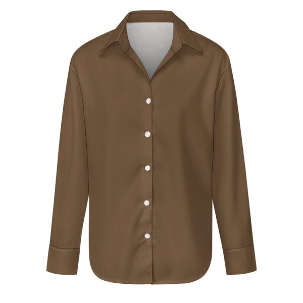 Chemise Marron manche longue femme classique