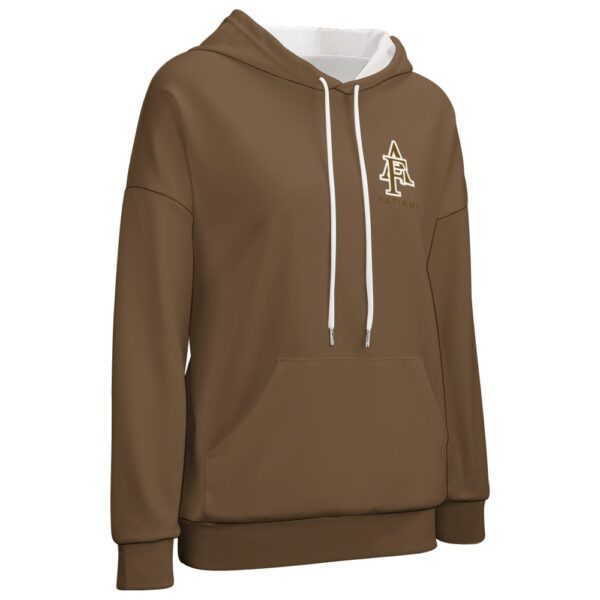 Sweat à capuche marron, dos neutre FATIAMI – Image 4