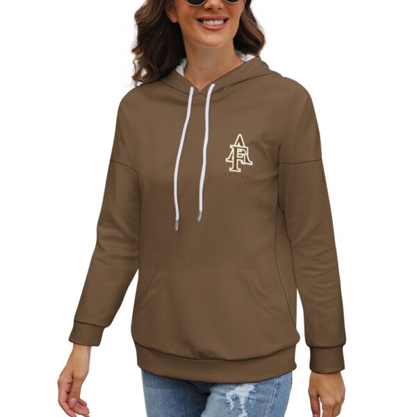 Sweat à capuche marron, dos neutre FATIAMI – Image 2