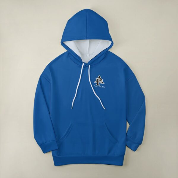Sweat à capuche bleu royal, dos neutre FATIAMI – Image 3