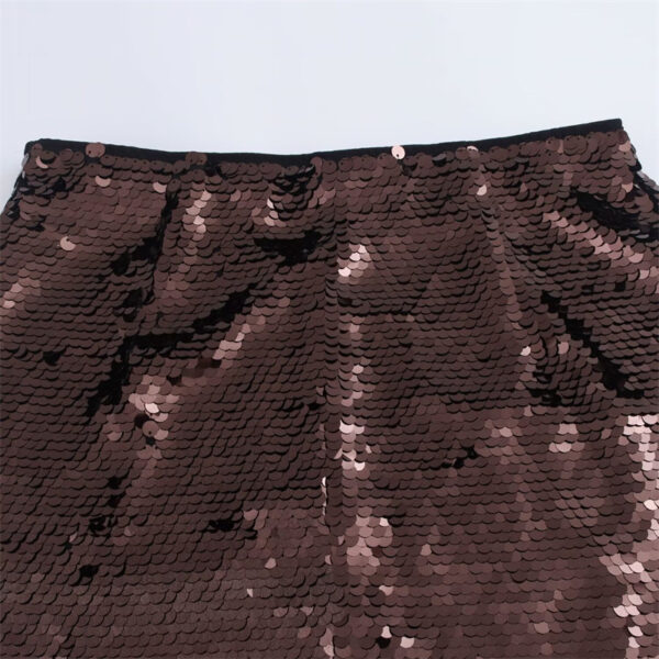Jupe taille haute ornée de perles – Image 3