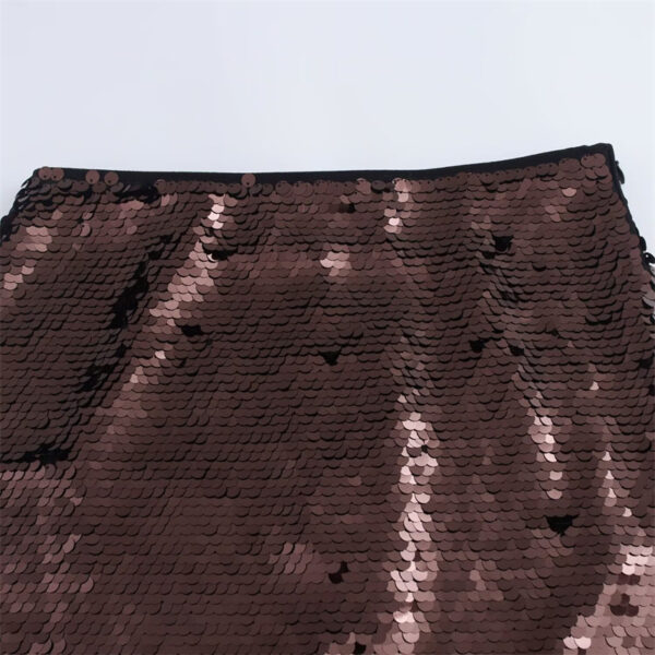 Jupe taille haute ornée de perles – Image 4