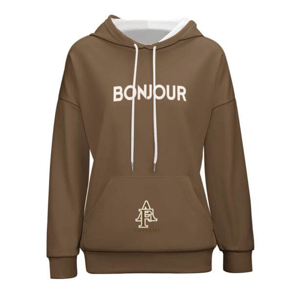 Sweat à capuche Marron FATIAMI Bonjour
