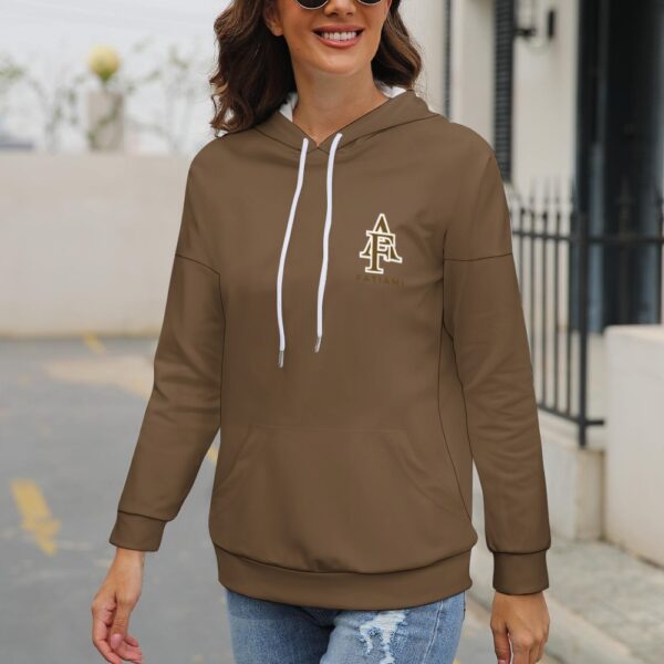 Sweat à capuche marron, dos neutre FATIAMI – Image 6