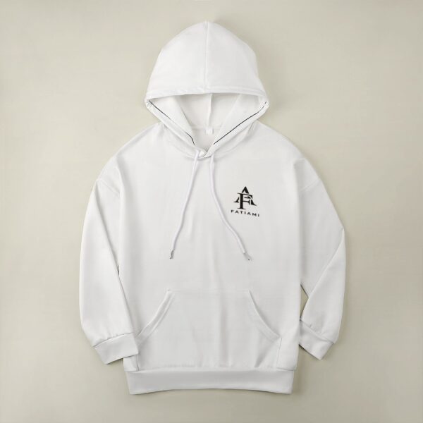 Sweat à capuche blanc FATIAMI – Image 3