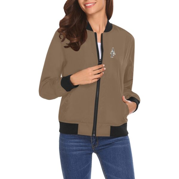Veste bomber marron pour femme – Image 2