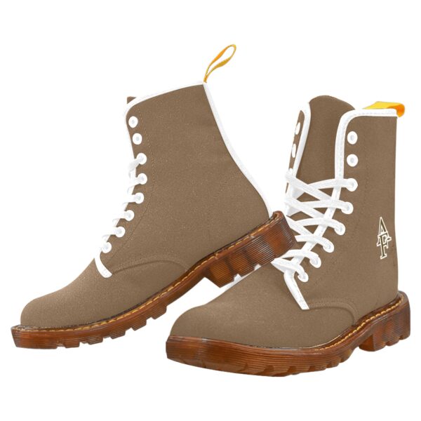 Bottes marron à lacets pour femme