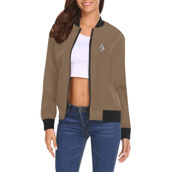 Veste bomber marron pour femme