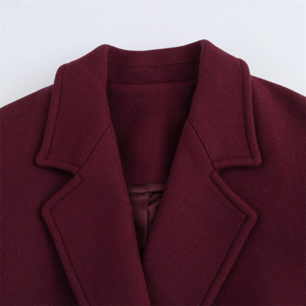 Manteau rouge bordeaux – Image 3