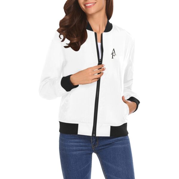 Veste bomber blanche pour femme – Image 2