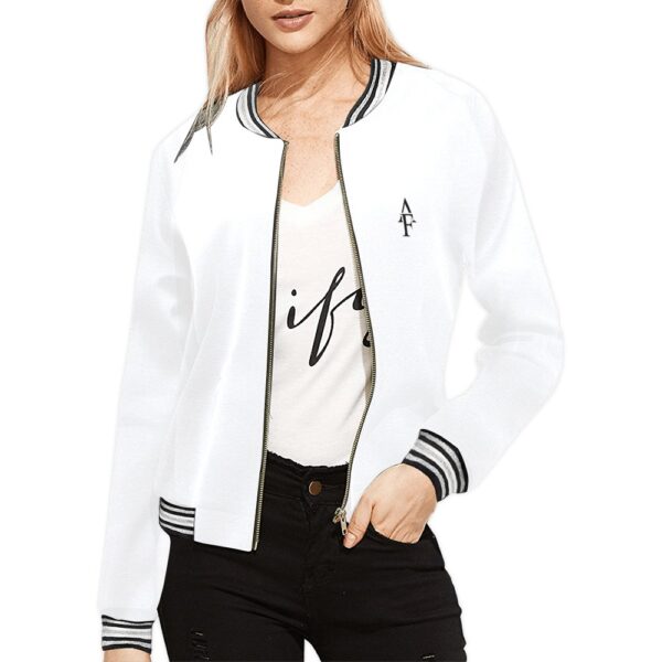 Veste bomber blanche pour femme