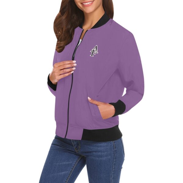 Veste bomber mauve pour femme – Image 3