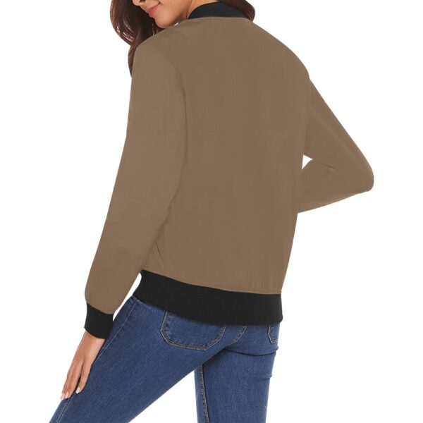 Veste bomber marron pour femme – Image 4
