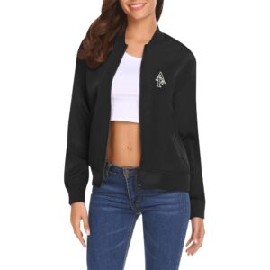 Veste bomber noir pour femme