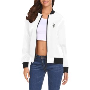Veste bomber blanche pour femme