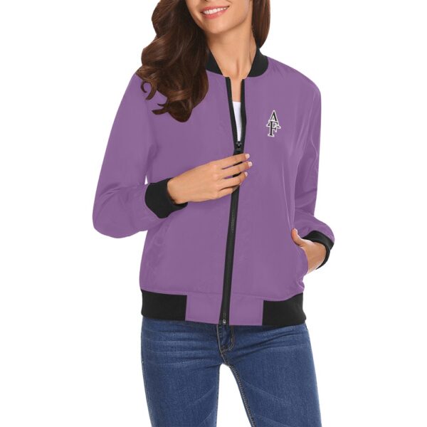 Veste bomber mauve pour femme – Image 2