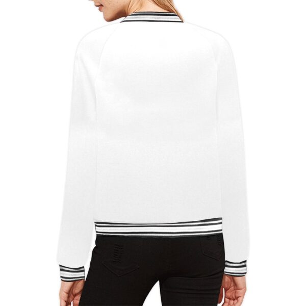 Veste bomber blanche pour femme – Image 3