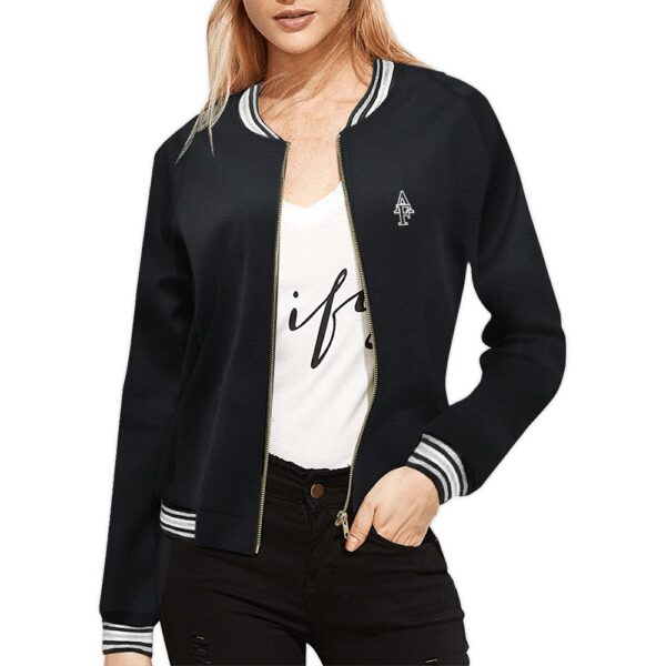 Veste bomber noir pour femme