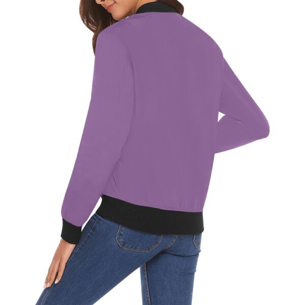 Veste bomber mauve pour femme – Image 4