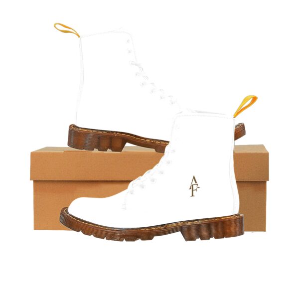 Bottes blanches à lacets femme – Image 2