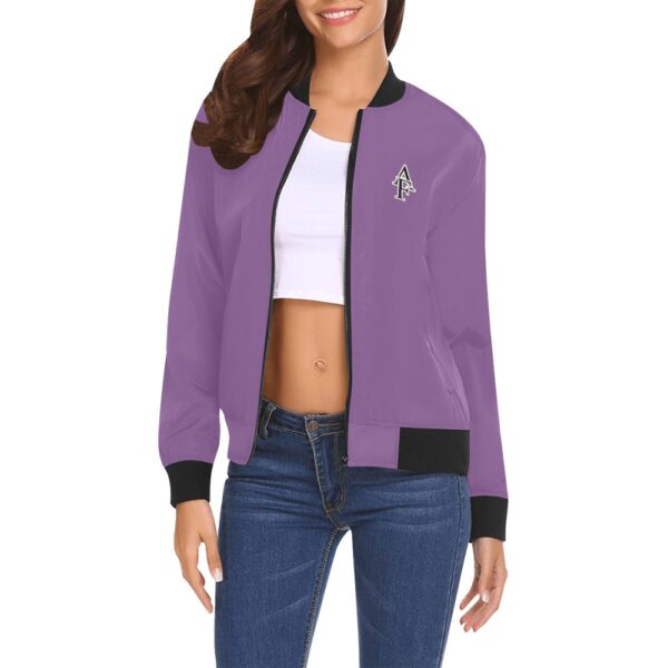 Veste bomber mauve pour femme