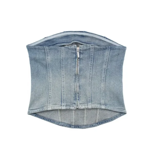 Denim Crop Top – Image 2