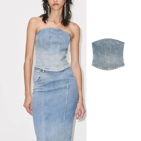 Denim Crop Top – Image 5