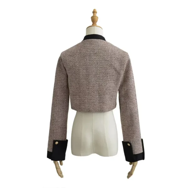 Tweed cropped vintage coat – Image 3