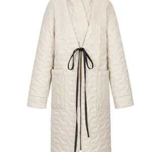 Parka Femme Décontractée à Lacets – Patchwork Élégant avec Écharpe Intégrée