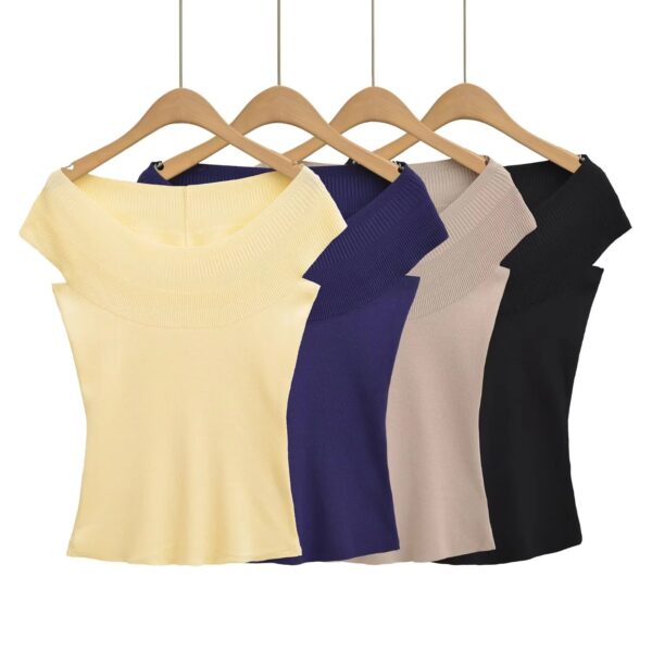Black one shoulder sweater