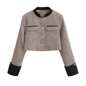 Tweed cropped vintage coat