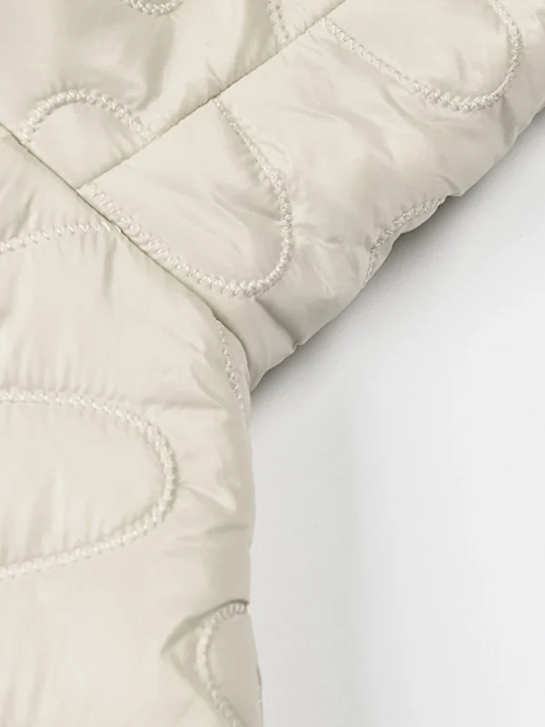 Parka Femme Décontractée à Lacets – Patchwork Élégant avec Écharpe Intégrée – Image 3