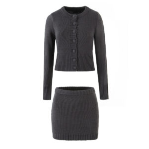 knitted cardigan sweater set