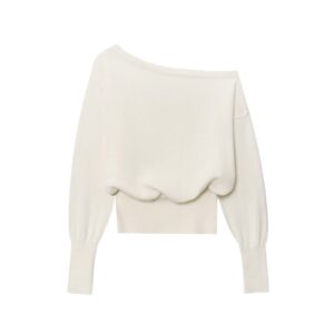 Shoulder collar knitted sweater