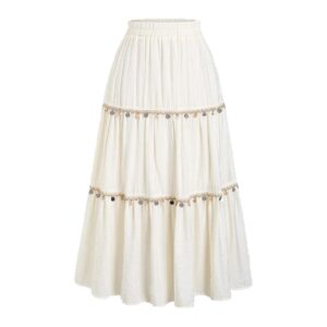 Long white skirt