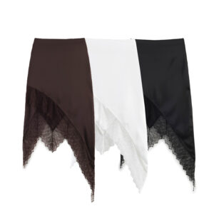 Lace patchwork long skirt